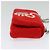 Borsa a spalla Burberry catena pile rossa argento Auth bs26879 Rosso - vista 4