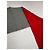 Vintage Courreges Paris Wollschal rot grau - Ansicht 3