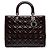 Dior Rosso Grande Patente Cannage Lady Dior Bordò