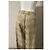 Gucci Check Pattern Flared Pants Beige Silk Cotton Linen - view 3