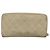CHANEL Cartera Larga Matelassé Suede Beige Plata CC Auth 130516 - vista 3