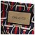 Camicia a maniche lunghe in seta GUCCI 46 Rossa Blu Marina Auth ym054M Rosso Blu navy - vista 5