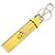 Llave PRADA de cuero amarillo Auth 127891M
