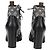 Botas gris LOUIS VUITTON Monogram Jaguar Star Trail Line Lace Up Auth 127740M Castaño - vista 2