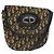 Borsa a spalla in tela Trotter Christian Dior blu Auth 130891 Blu navy