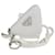 PRADA Bolso de Hombro Nylon Blanco Plata Auth 127895V