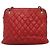 CHANEL Matelassierte Kette Schultertasche Lammleder Rot Gold CC Auth BA3499 Golden - Ansicht 3