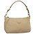 PRADA Handtasche Nylon Beige Silber Auth 127869