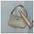 PRADA Handtasche Nylon Beige Silber Auth 127869 - Ansicht 23