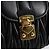 Borsa a spalla Miu Miu Matelassé Chain Pouch in pelle nera e oro Auth 128140SM Nero D'oro - vista 20
