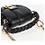 Borsa a spalla Miu Miu Matelassé Chain Pouch in pelle nera e oro Auth 128140SM Nero D'oro - vista 6