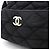 Borsa a spalla in cotone trapuntato Chanel Bubble Nero - vista 4