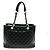 Chanel schwarze genarbte Kalbsleder-Tote - Ansicht 2