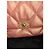 Chanel 19 Couro de bezerro iridescente acolchoada média aba rosa - vista 15