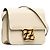 Borsa a tracolla Fendi Calligraphy Bianco Crudo - vista 2