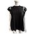 Top de punto negro Sacai de algodón y tul - vista 10