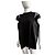 Top de punto negro Sacai de algodón y tul - vista 15