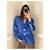 Blazer in seta blu Yves Saint Laurent Rive Gauche  - vista 2