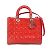 Borsa a mano Dior Cannage Lady di Christian Dior Rosso