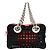 Borsa a spalla in pelle nera Prada Nero