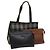 Borsa a spalla Burberry Nova Check in nylon e pelle 3 set nero marrone Auth bs27232