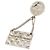 Chanel 1990 Spilla CC Borsa Classica Senza Tempo Spilla in Metallo Argento - vista 2