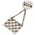 Chanel 1990 Spilla CC Borsa Classica Senza Tempo Spilla in Metallo Argento - vista 3