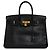 Borsa Birkin 35 Hermès 1999 in Pelle Epsom Tinta Nera Nero