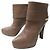 NUEVAS BOTAS LOUIS VUITTON QUEEN TALLA 39 TACÓN CUERO MARRÓN Castaño