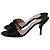 Timeless Sandali con tacco Chanel CC Bow in pelle nera Nero - vista 4