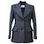 Prada Herringbone Single-Breasted Blazer with Pockets in Grey Wool