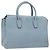 MCM Handtasche aus Leder hellblau silber authentisch BA3318
