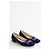 Tod's Marinefarbene Wildleder-Ballerinas - Ansicht 3