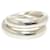 Hermès Hermes Vertige Silver Band Ring Silvery  - view 1