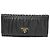 Prada 1M1132 Logo geraffte Geldbörse im Bifold-Format Schwarz
