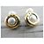 Chanel paio di gemelli per donna in acciaio dorato e perla, VINTAGE Gold hardware - vista 2