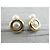 Chanel paio di gemelli per donna in acciaio dorato e perla, VINTAGE Gold hardware - vista 3