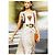 Fendi Vestido con Estampado de Círculos Abstractos Blanco - vista 4