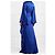 Autre Marque Vestido Aurora de Seda Azul - vista 3