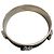 Pulsera de brazalete de tono plateado con esmalte negro 3D Skull de Alexander McQueen - vista 3