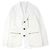 Hermès Chaqueta de estadio reversible HERMES blanca 52 Blanco Blanco roto