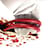 Tote Prada Herz-Logo-Handtasche Weiß Rot - Ansicht 9