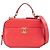 Camera Chanel Rote kleine gesteppte Kaviar-Handtasche mit Obergriff