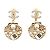 Orecchini a clip Chanel con motivo di strass e conchiglia
