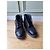 Timeless Botines Chanel de cuero y tweed en buen estado - vista 2