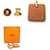 Hermès Boucles d'oreilles Stud As de Coeur Hermes Marron Doré  - vue 5