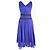 Vestido Chloé Mousseline Indigo de seda Azul