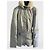 Fendi Silver Metallic Nylon Jacket with Fur Collar Silvery - view 2