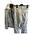 Fendi Silver Metallic Nylon Jacket with Fur Collar Silvery - view 3
