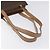 Céline Borsa a spalla in tela Macadam CELINE PVC marrone oro Auth 130361 D'oro - vista 7